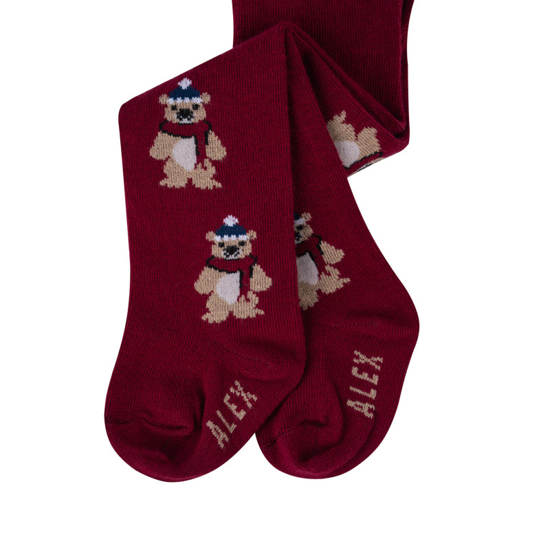 Ամանորյա մանկական զուգագուլպա արջուկով